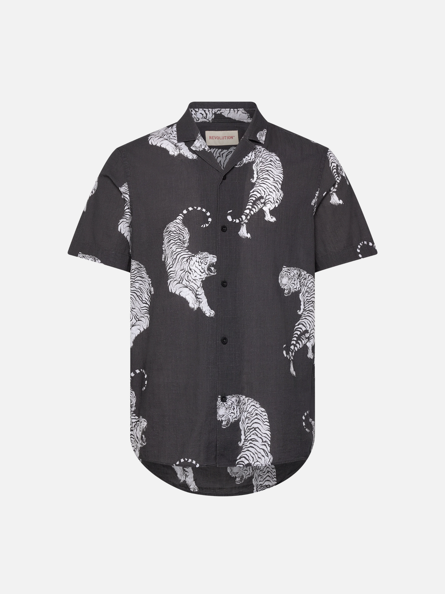 Tiger Short Sleeve Cuban Shirt