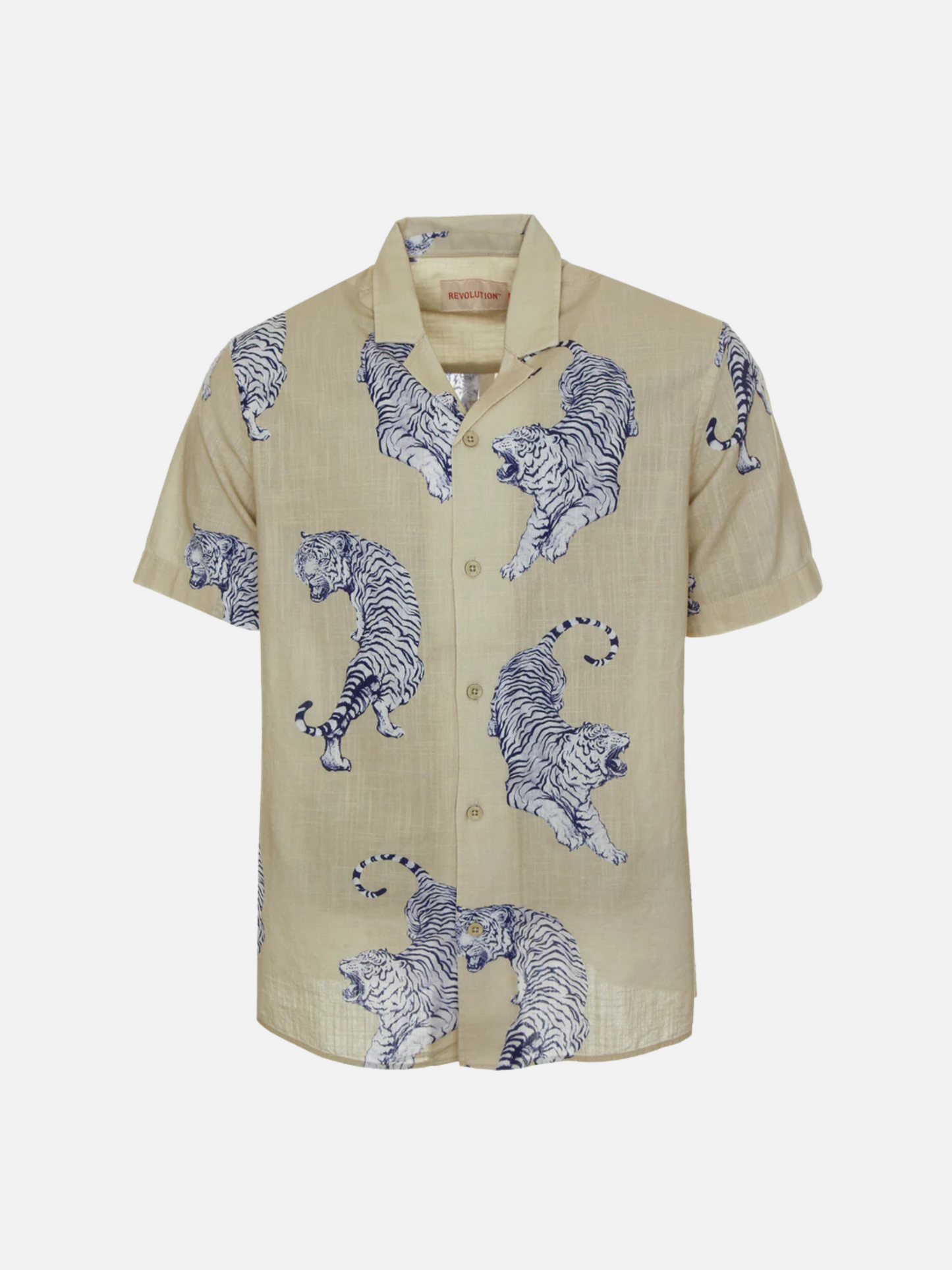 Tiger Short Sleeve Cuban Shirt