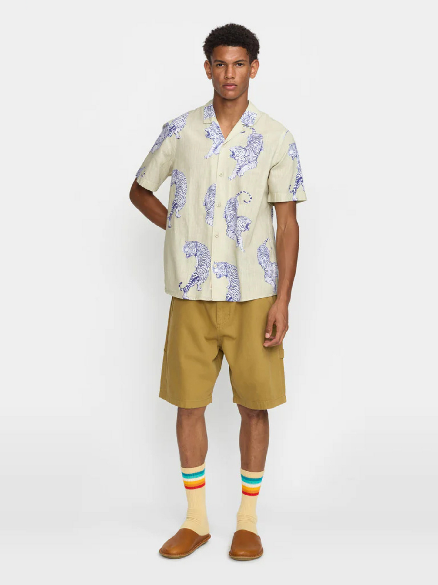Tiger Short Sleeve Cuban Shirt