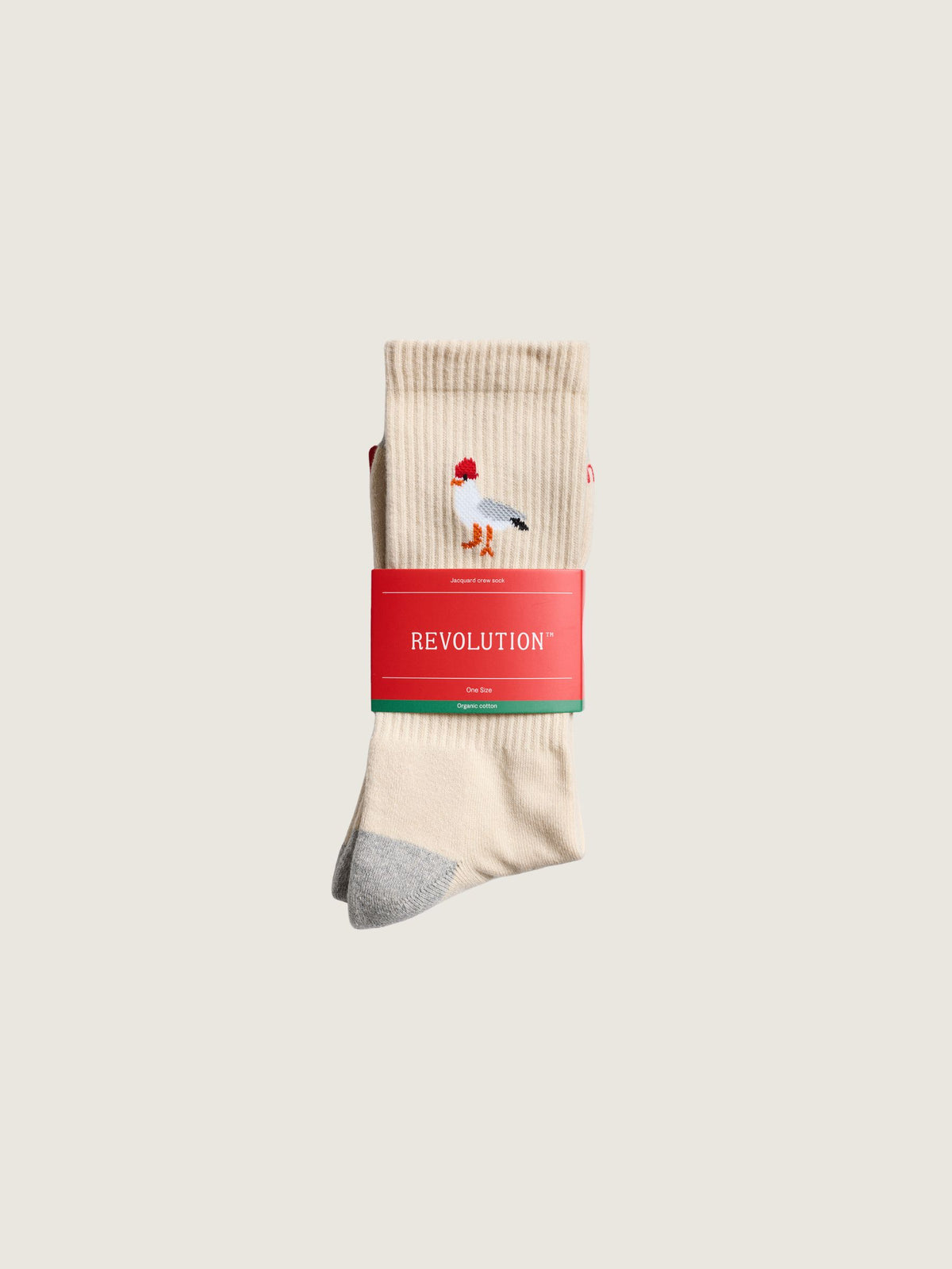 REVOLUTION - Jacquard Gull Crew Socks - 