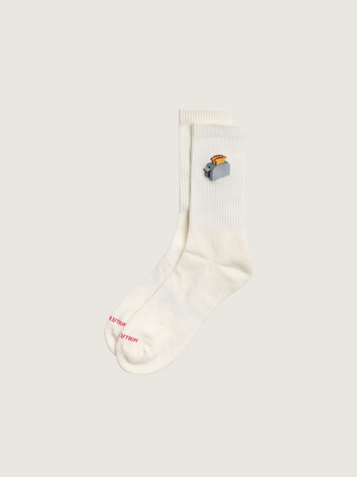 REVOLUTION - Jacquard Toast Crew Socks - 