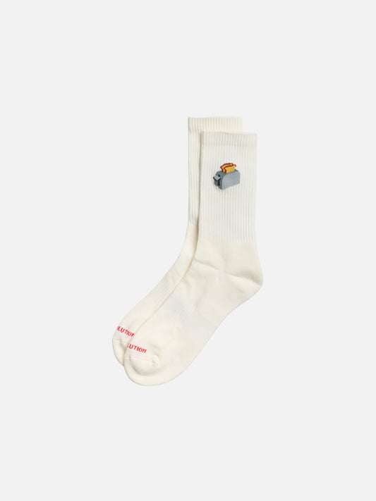 REVOLUTION - Jacquard Toast Crew Socks - 