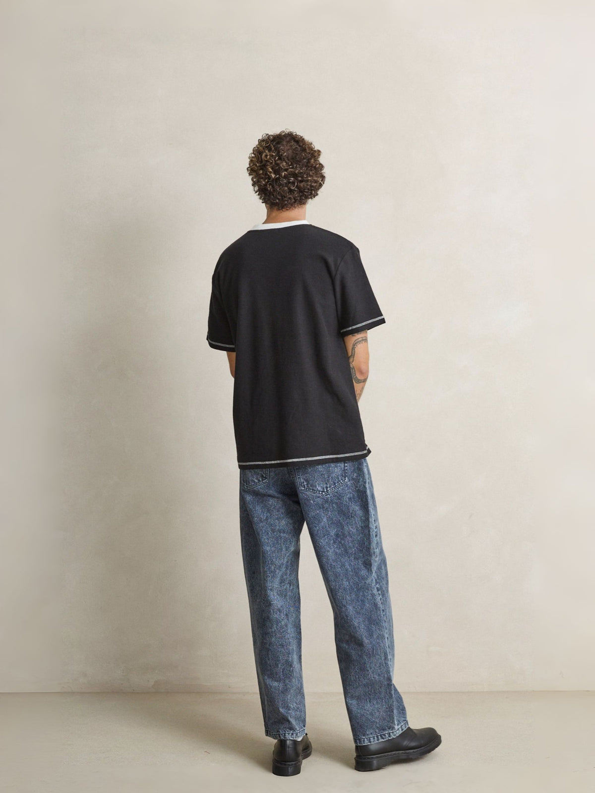 RHYTHM - Contrast Terry Shortsleeve T-Shirt - 