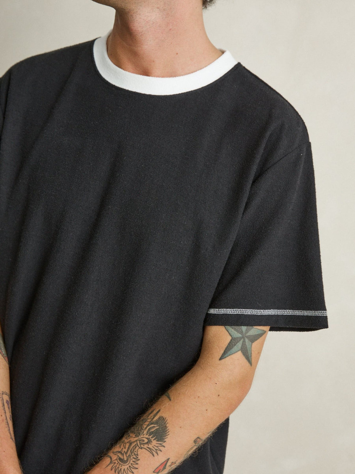 RHYTHM - Contrast Terry Shortsleeve T-Shirt - 