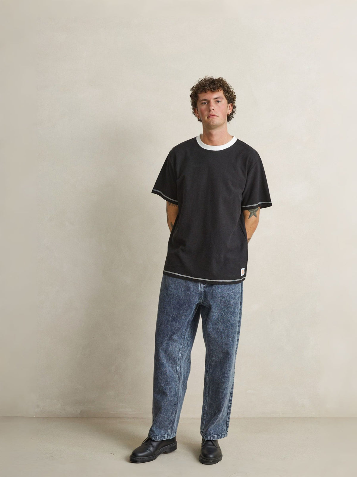 RHYTHM - Contrast Terry Shortsleeve T-Shirt - 