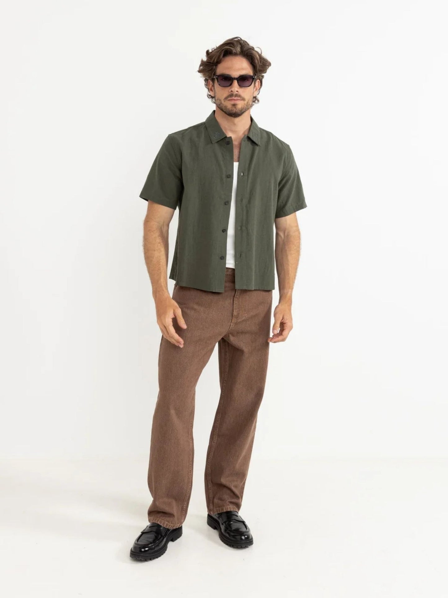 RHYTHM - Grange Crop Shortsleeve Shirt - 