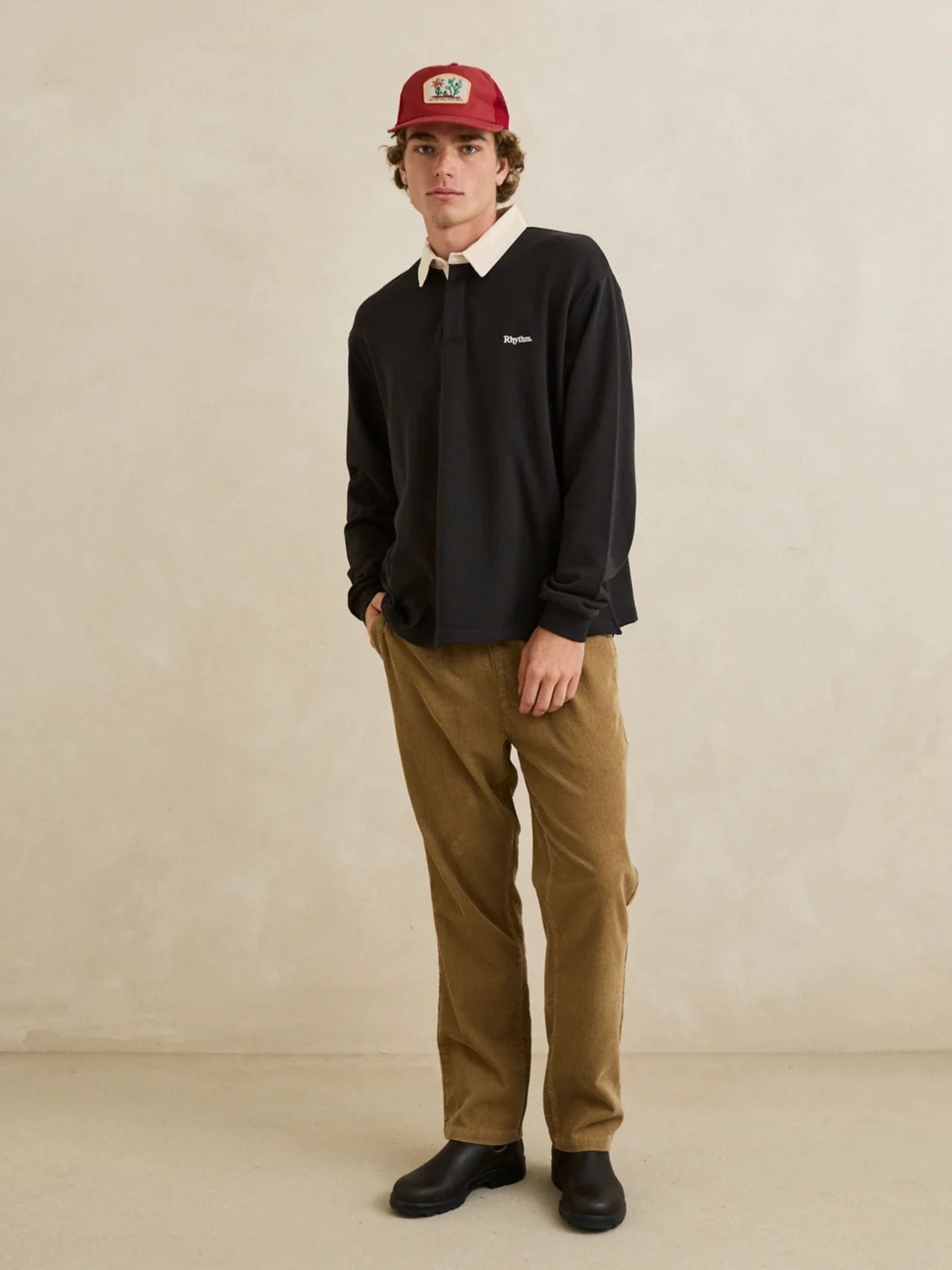 RHYTHM - Koa Vintage Rugby Polo Shirt - 