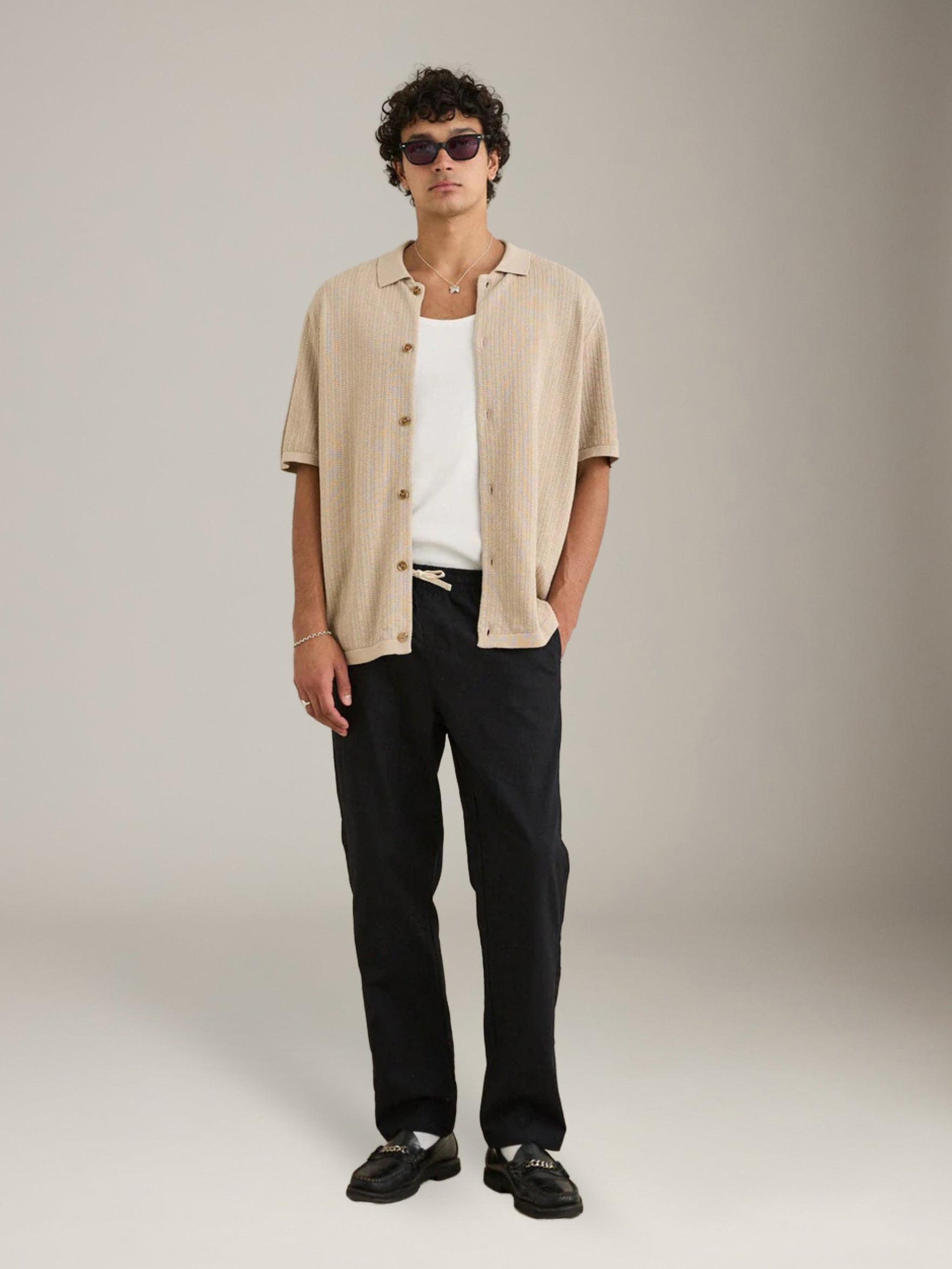 RHYTHM - Linen Jam Pant - Black