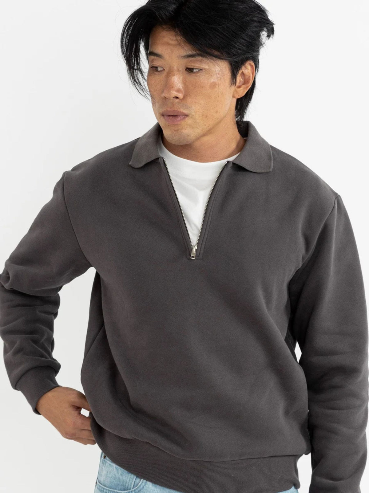 RHYTHM - Quarter-Zip Vintage Fleece Pullover - 