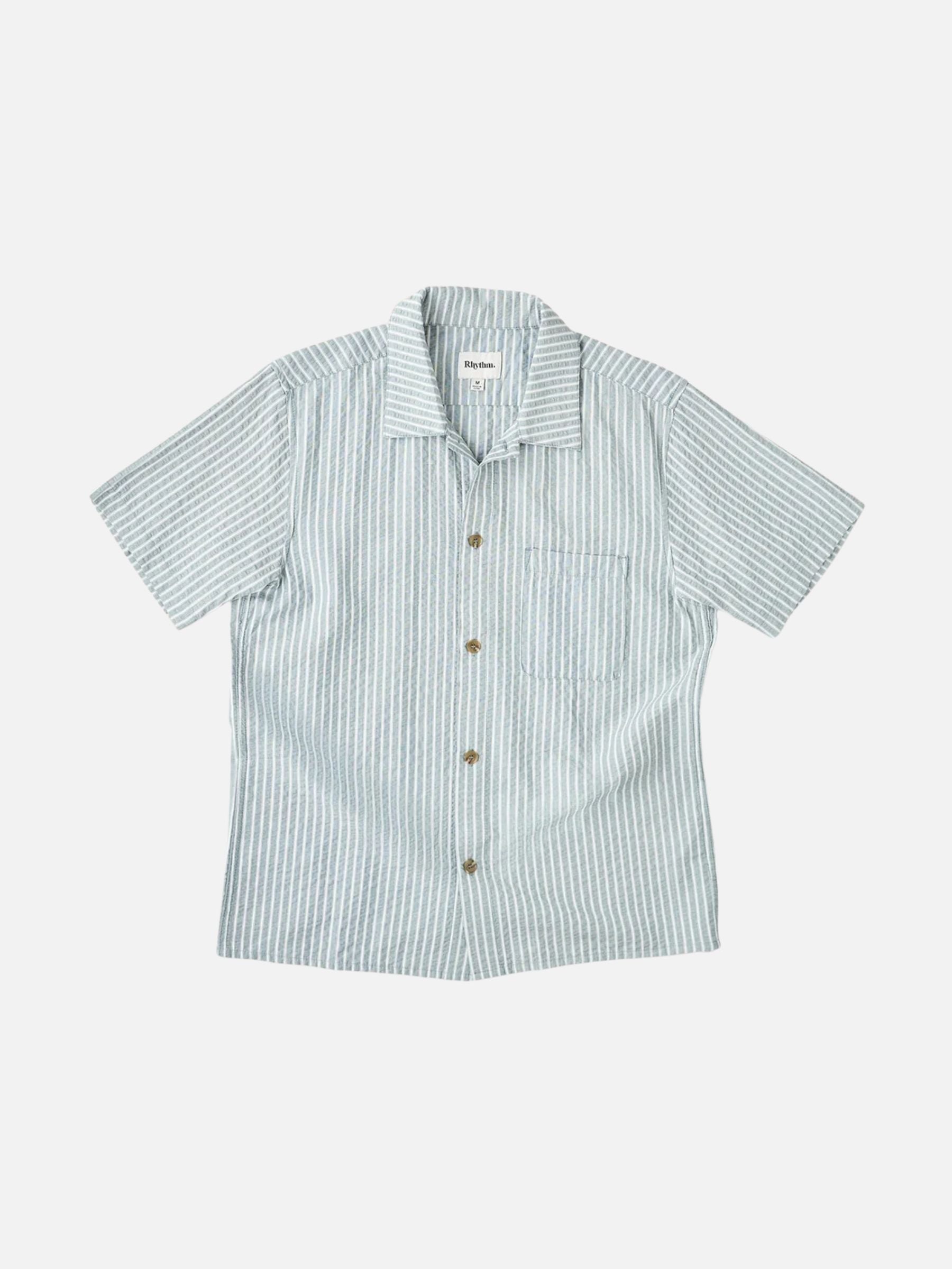 RHYTHM - Seersucker Stripe Shortsleeve Shirt - 