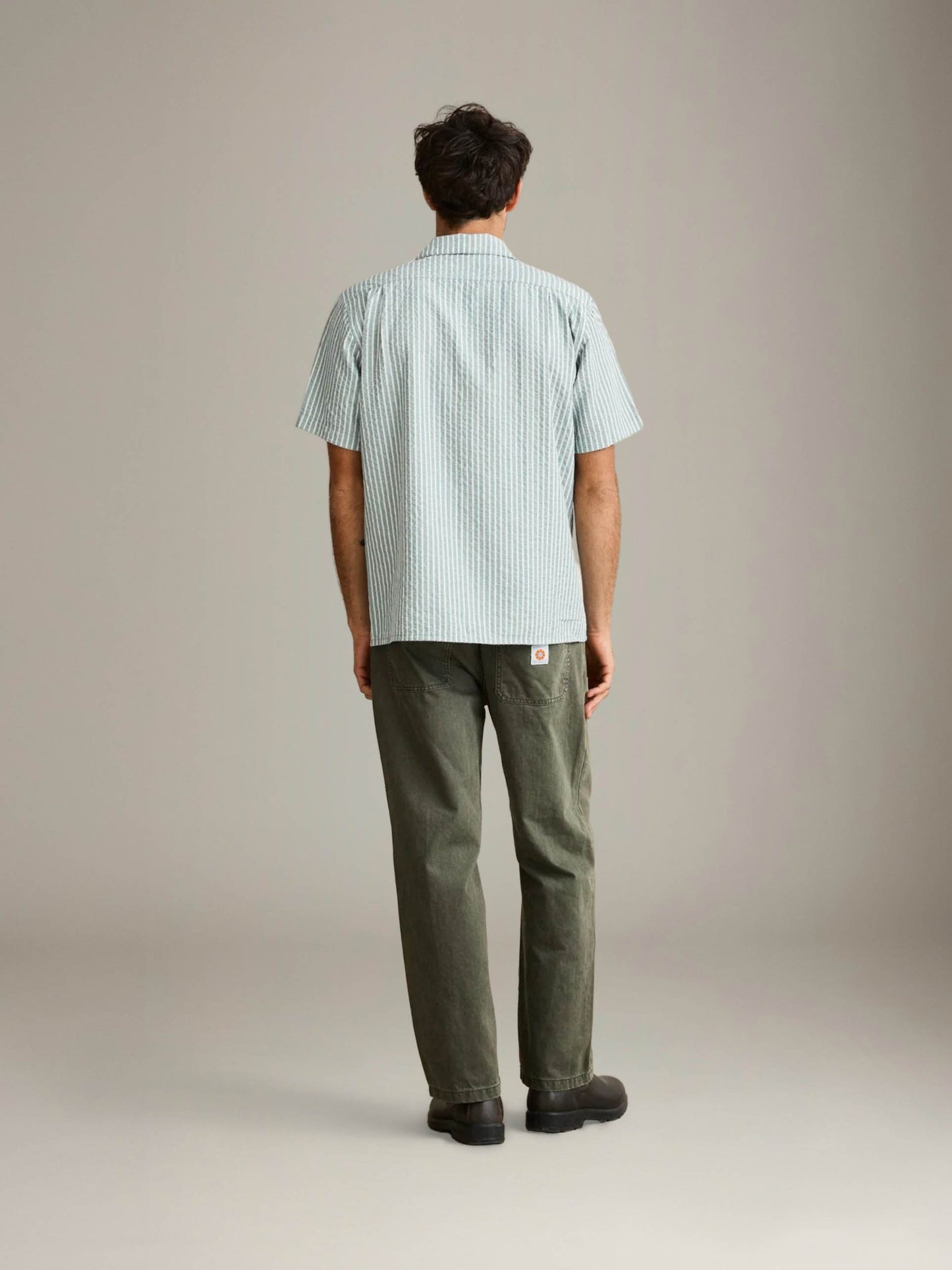RHYTHM - Seersucker Stripe Shortsleeve Shirt - 