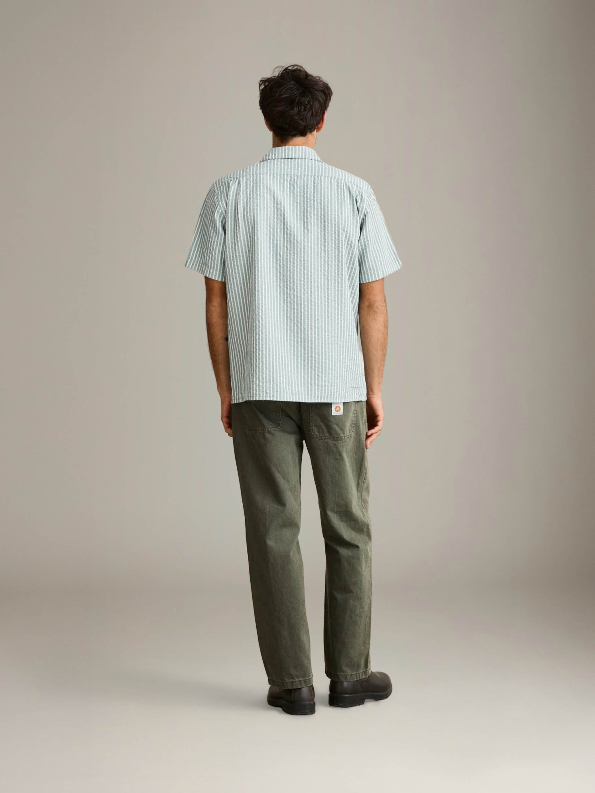 RHYTHM - Seersucker Stripe Shortsleeve Shirt - 