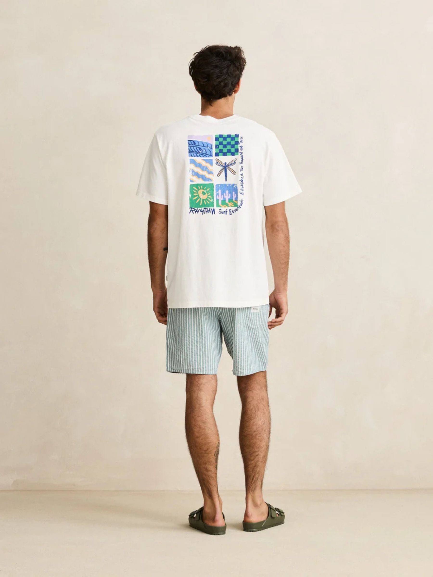 RHYTHM - Seersucker Stripe Jam Shorts - 