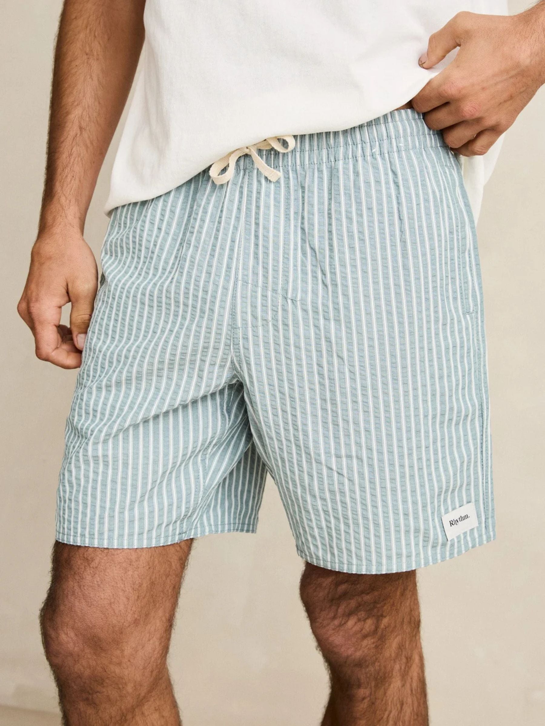 RHYTHM - Seersucker Stripe Jam Shorts - 