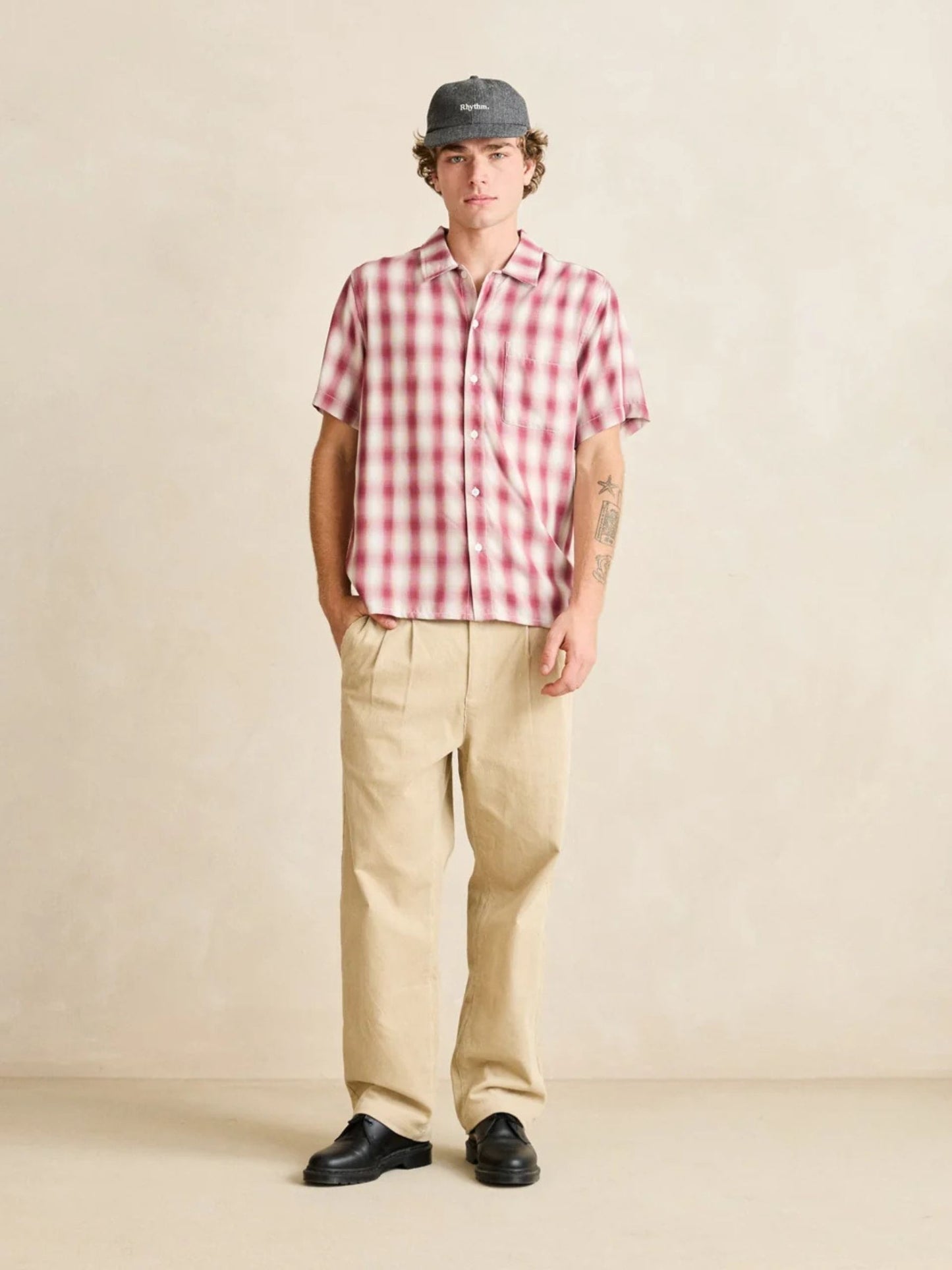 RHYTHM - Shadow Check Shortsleeve Shirt - 