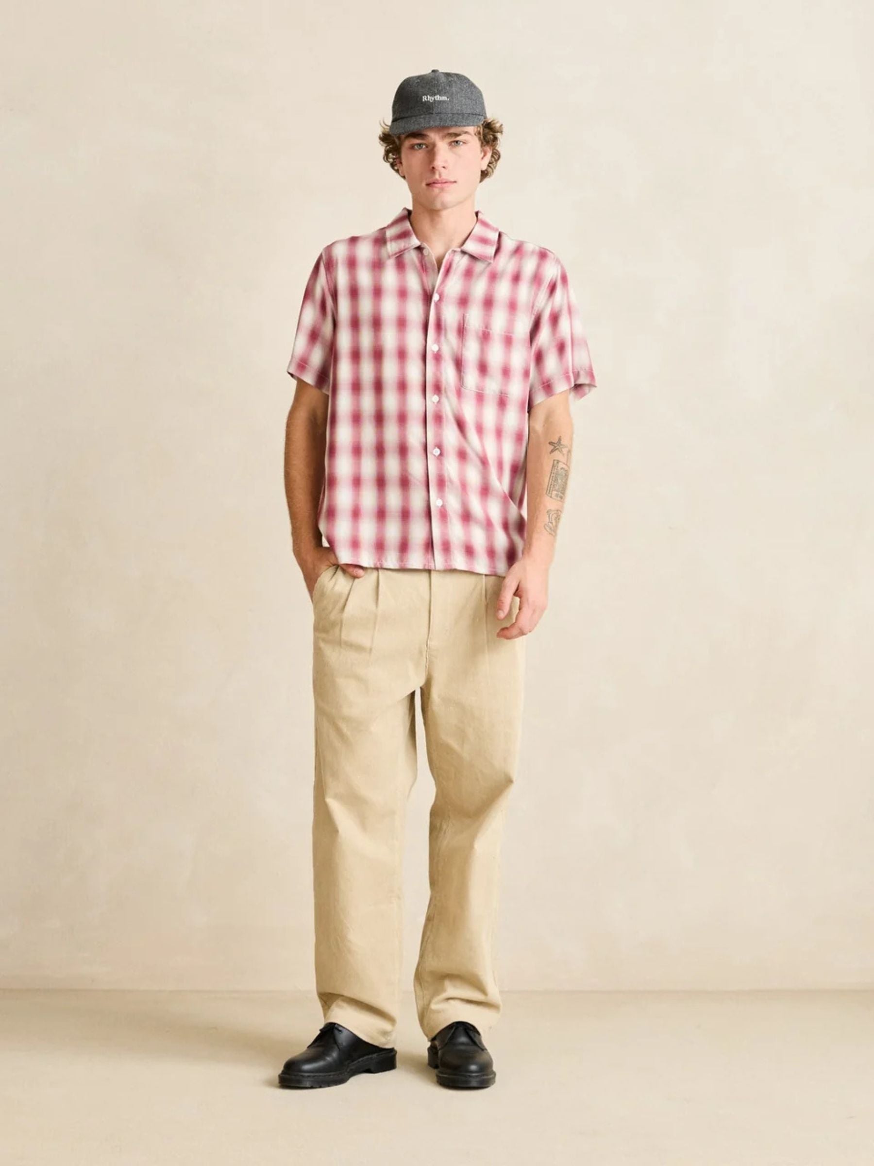 RHYTHM - Shadow Check Shortsleeve Shirt - 