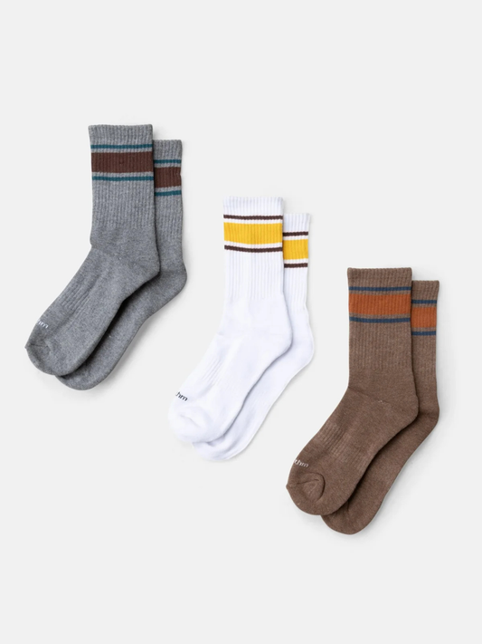 Stripe 3-Pack Crew Socks