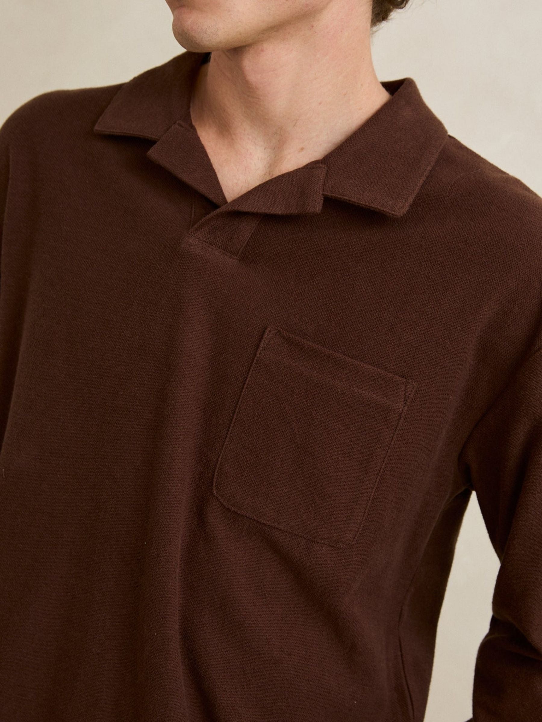 RHYTHM - Vintage Terry Longsleeve Polo - 