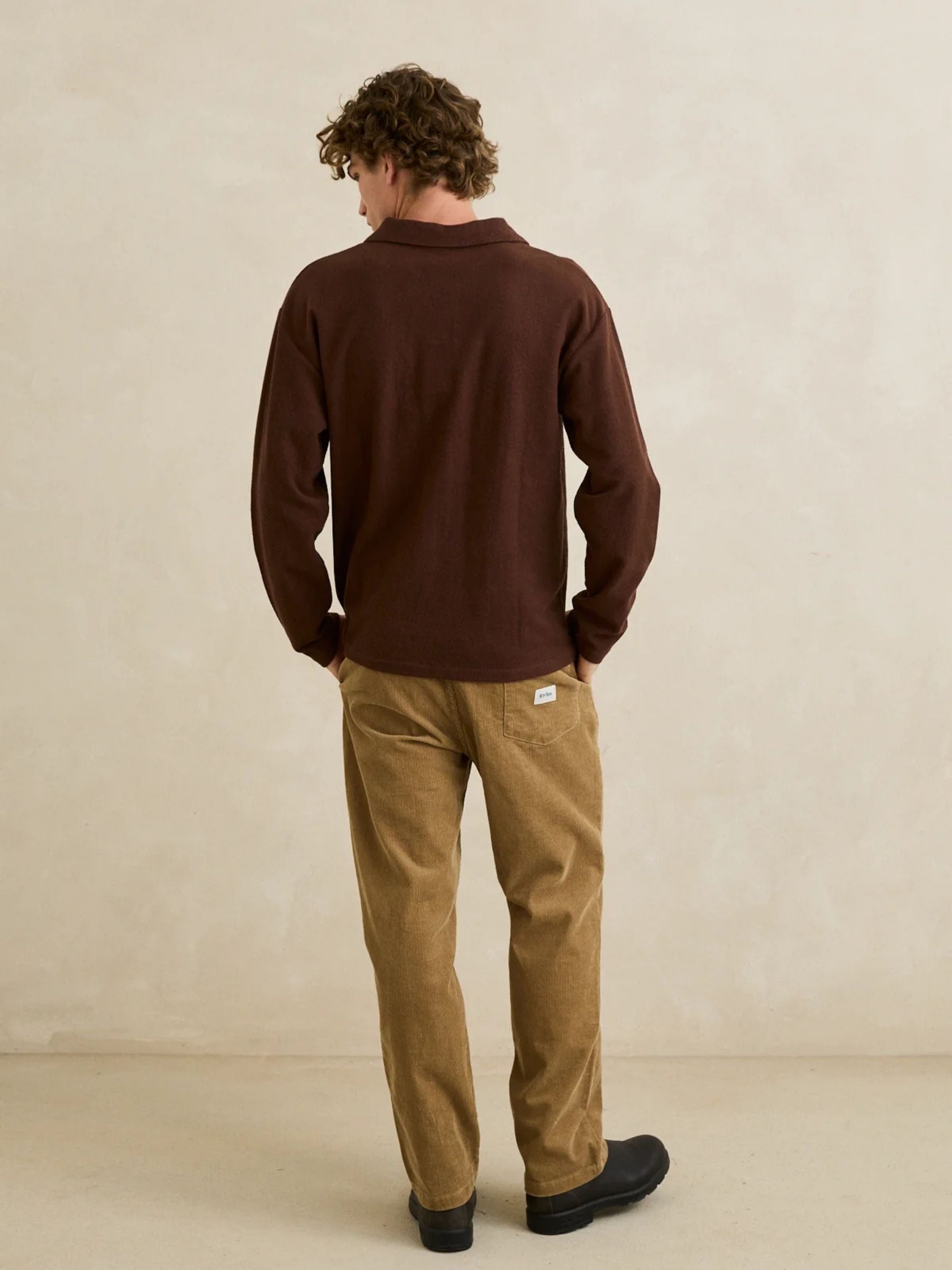 RHYTHM - Vintage Terry Longsleeve Polo - 