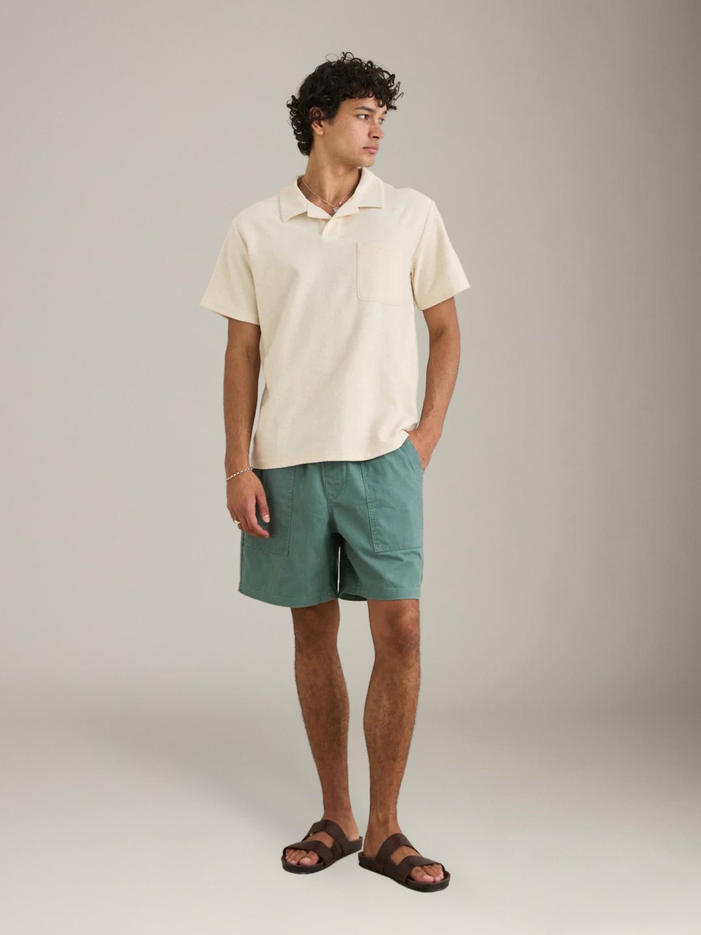 RHYTHM - Vintage Terry Polo - Natural