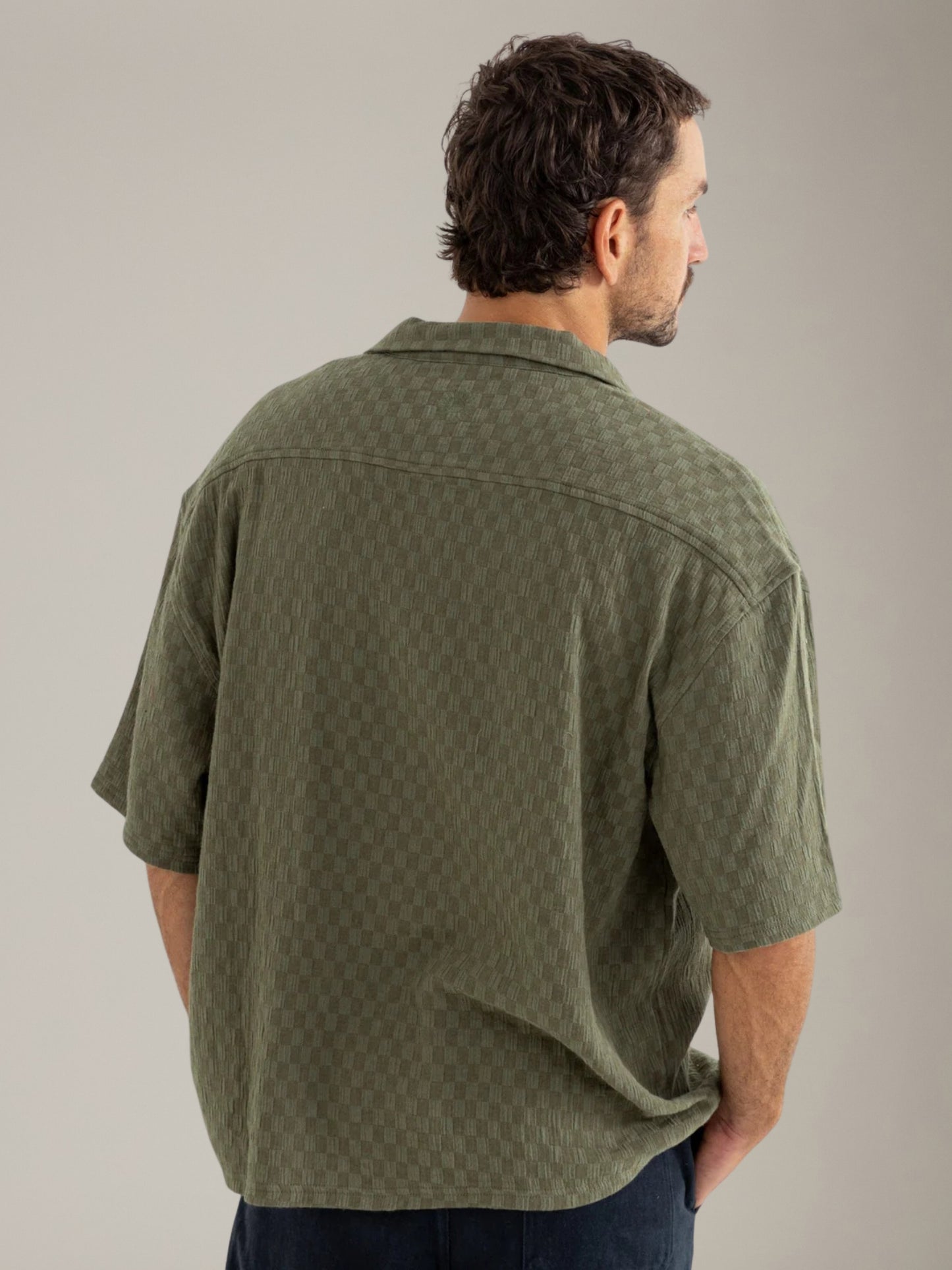 RHYTHM - Wash Check Relaxed Shortsleeve Shirt - 