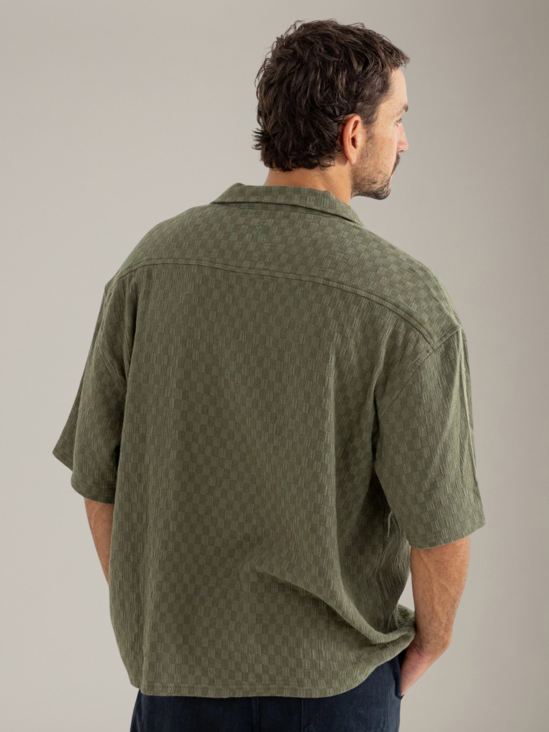 RHYTHM - Wash Check Relaxed Shortsleeve Shirt - 
