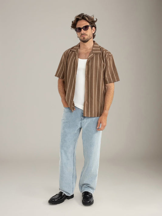 RHYTHM - West Winds Stripe Shortsleeve Shirt - 