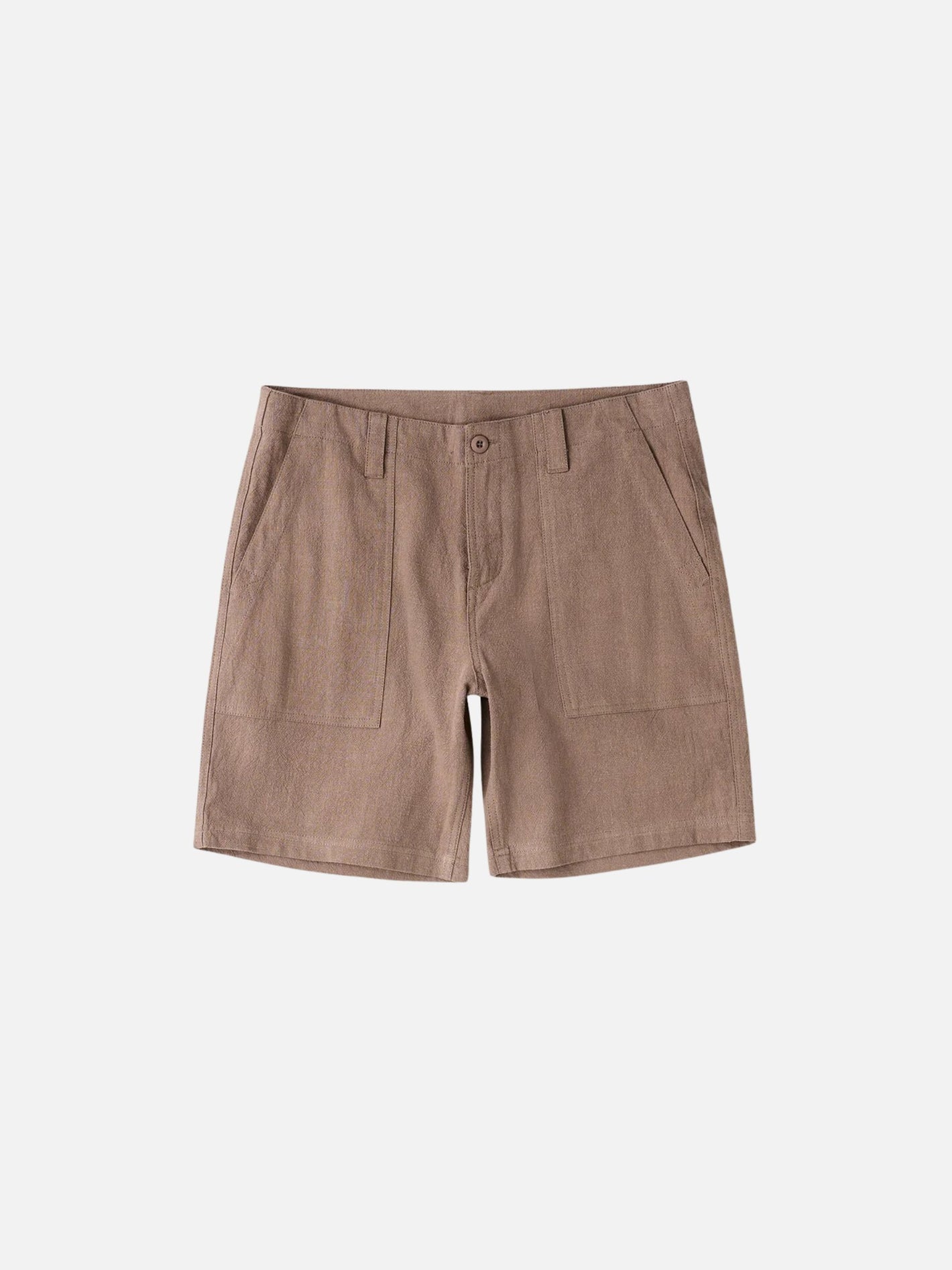 RHYTHM - Worn Path Textured Linen Shorts - 