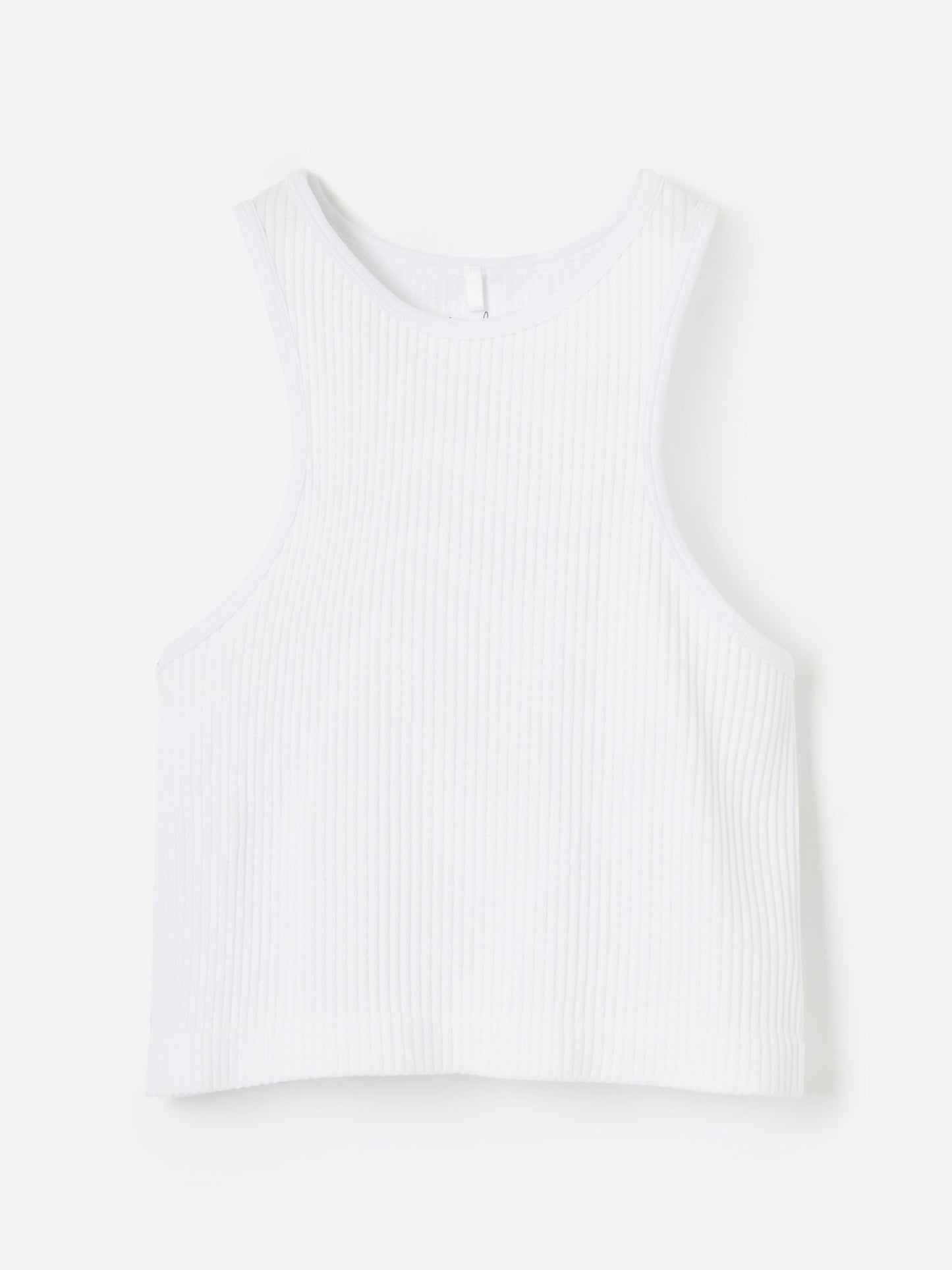 RIBBON LUXE - Rib Rue High Neck Crop Tank