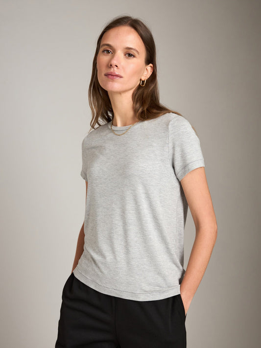 Ribbon Luxe TOPS Heather Grey / 2XS Modal Virgo Tee