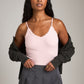 Ribbon Luxe TOPS Pink / XS Jojo Lace Trim Tank