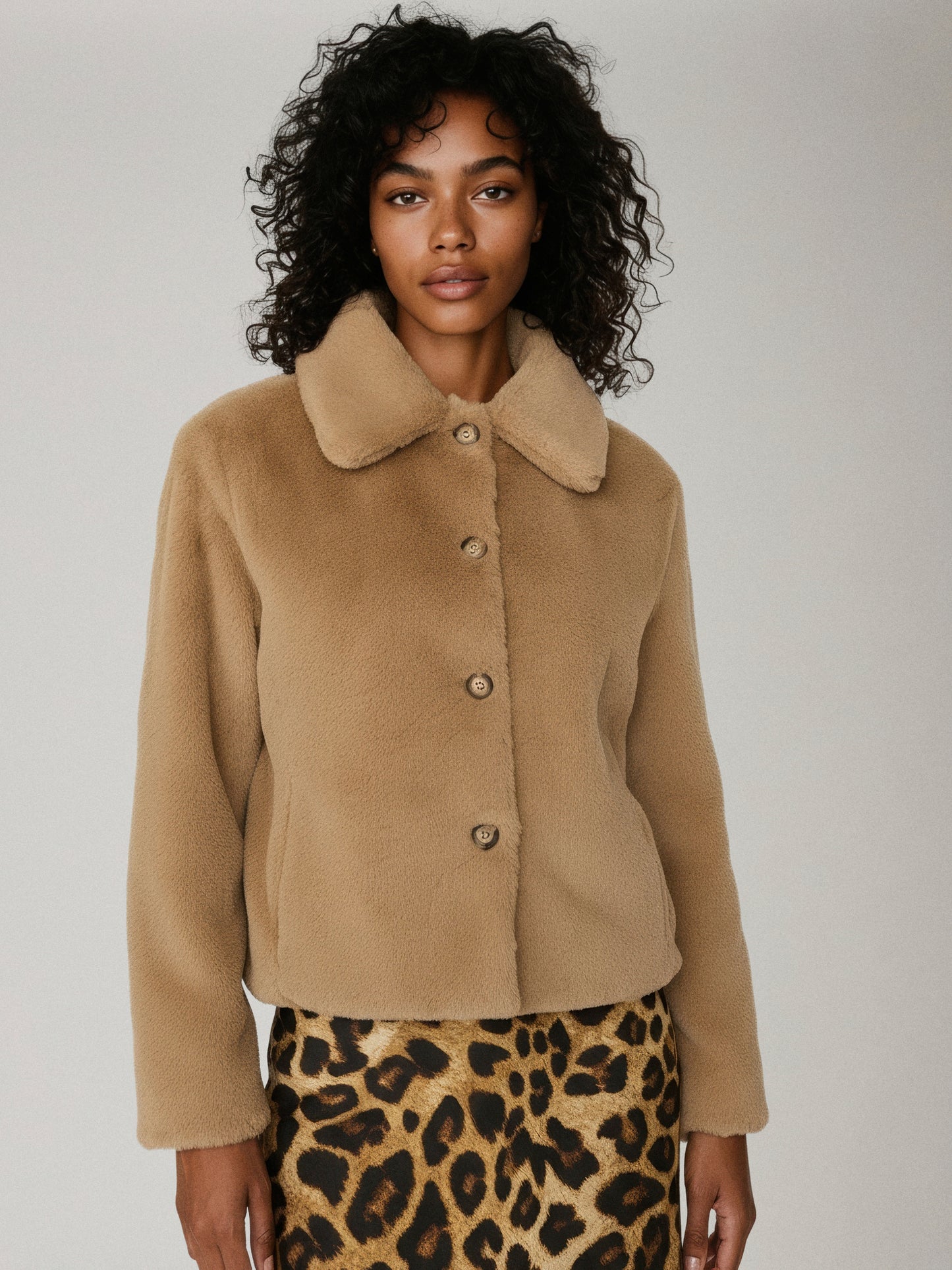 SADIE & SAGE - Eden Faux Fur Short Coat - 