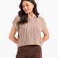 Effortless Cable Knit Sleeveless Sweater