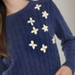 SADIE & SAGE - Lulu Embroidered Daisy Sweater - 