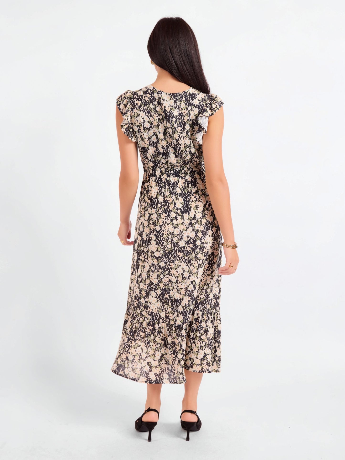 Painted Fields Midi Dress
