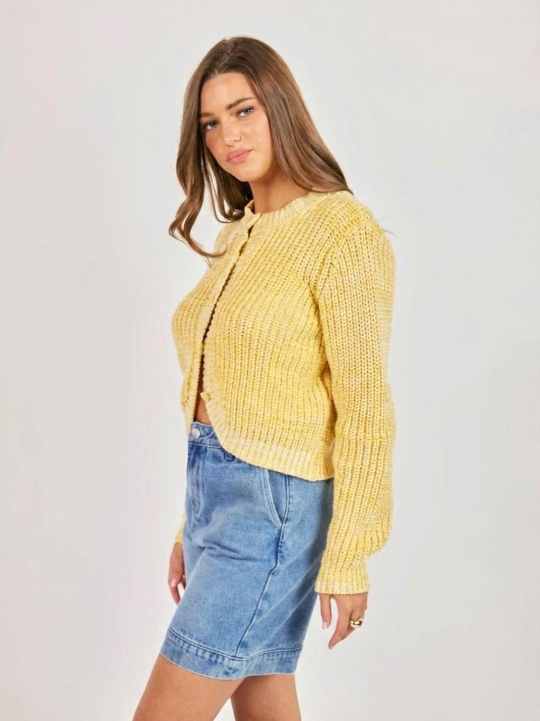 SADIE & SAGE - Sunroof Tulip Hem Cardigan - 