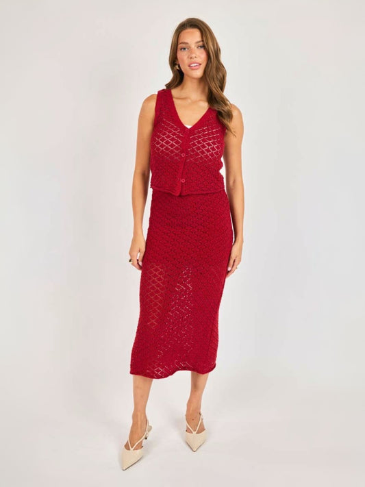 SADIE & SAGE - Venus Knit Midi Skirt - 