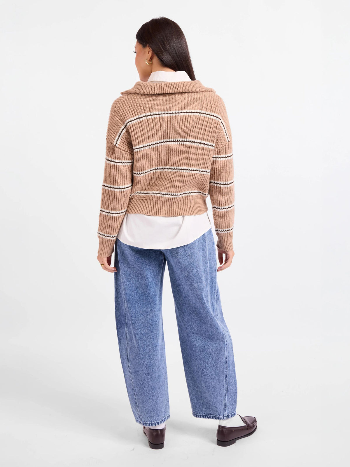 Warm Chai Quarter Zip Pullover Sweater