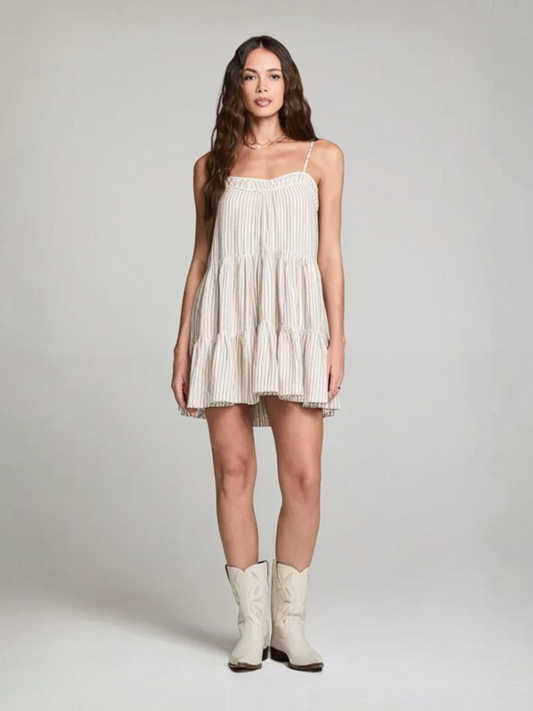 SALTWATER LUXE-Genevieve Mini Dress-Almond