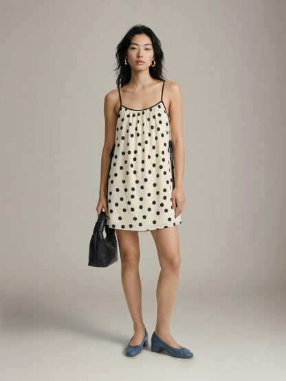 Side Tie Polka Dot Dress
