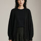 LOVEFINN - Balloon Sleeve Open Cardigan - 