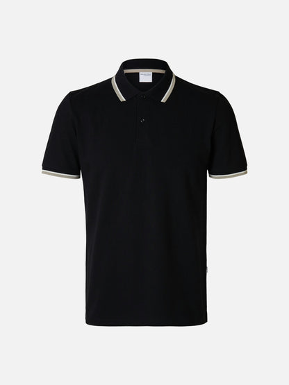 SELECTED - Atlas Sport Polo - Black