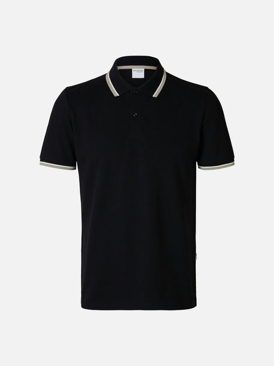 SELECTED - Atlas Sport Polo - Black