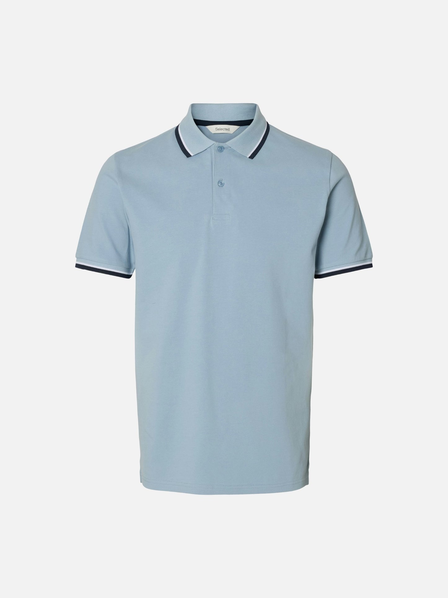 SELECTED - Atlas Sport Polo - Dusty Blue