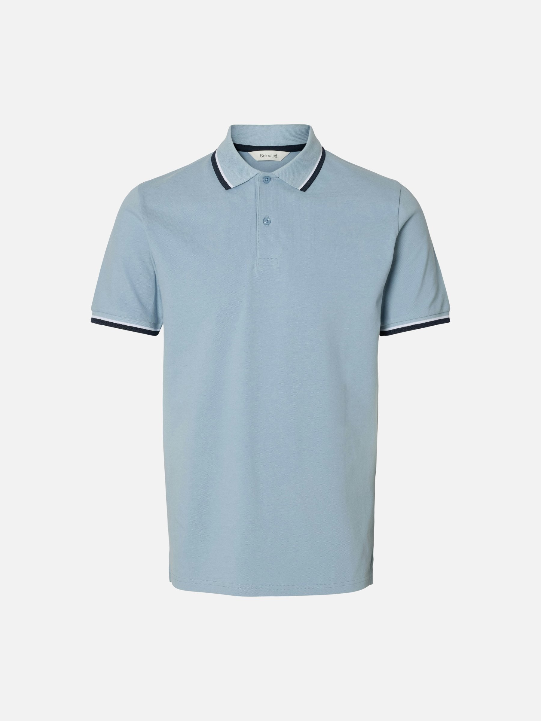 SELECTED - Atlas Sport Polo - Dusty Blue