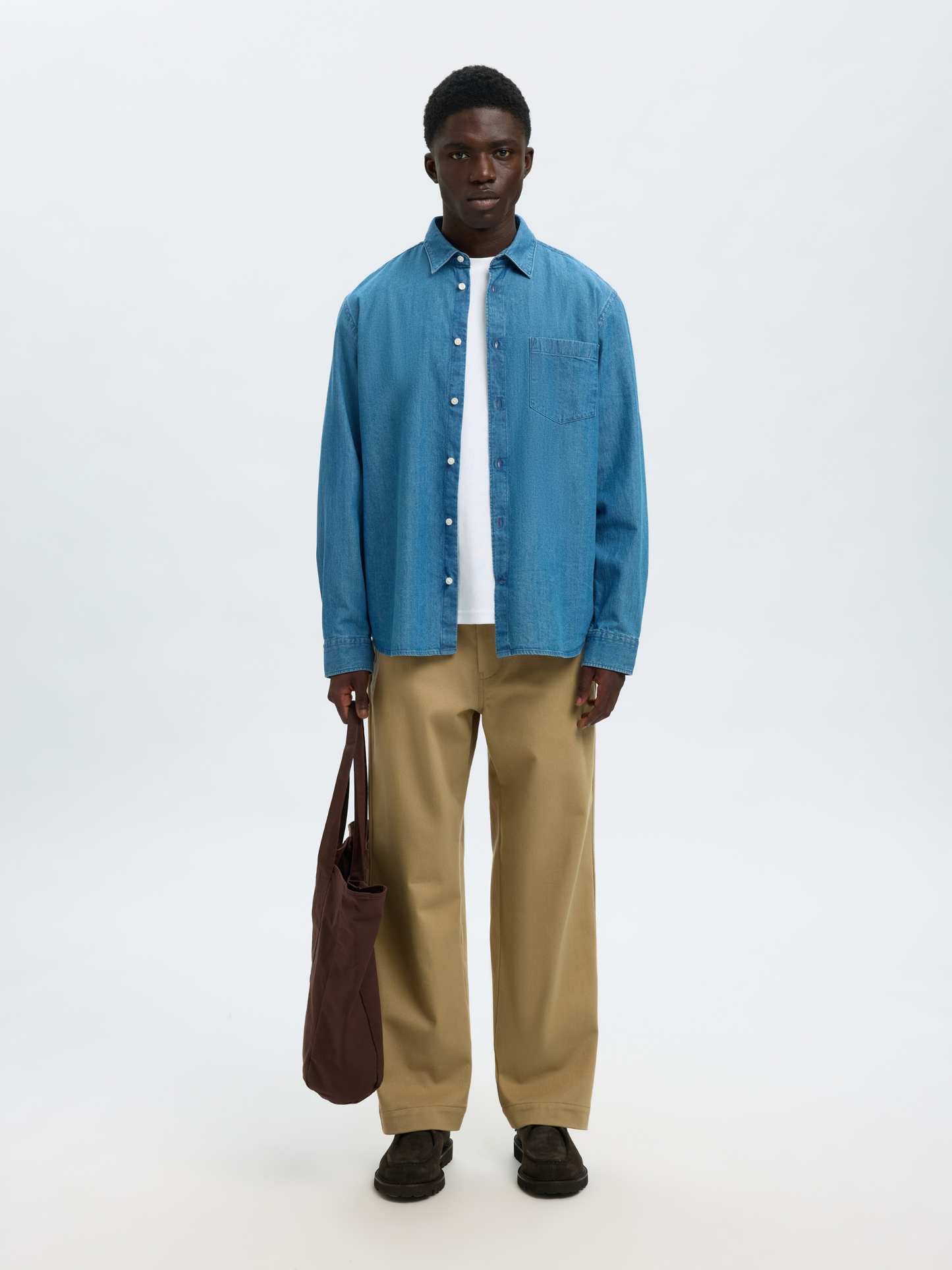 SELECTED - Carlo Denim Long Sleeve Shirt - 