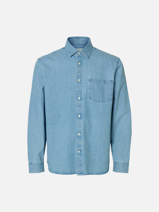 SELECTED - Carlo Denim Long Sleeve Shirt - 
