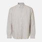 SELECTED - Clay Longsleeve Shirt - Bright White / Choc Chip