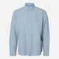 SELECTED - Clay Longsleeve Shirt - Dusty Blue / White