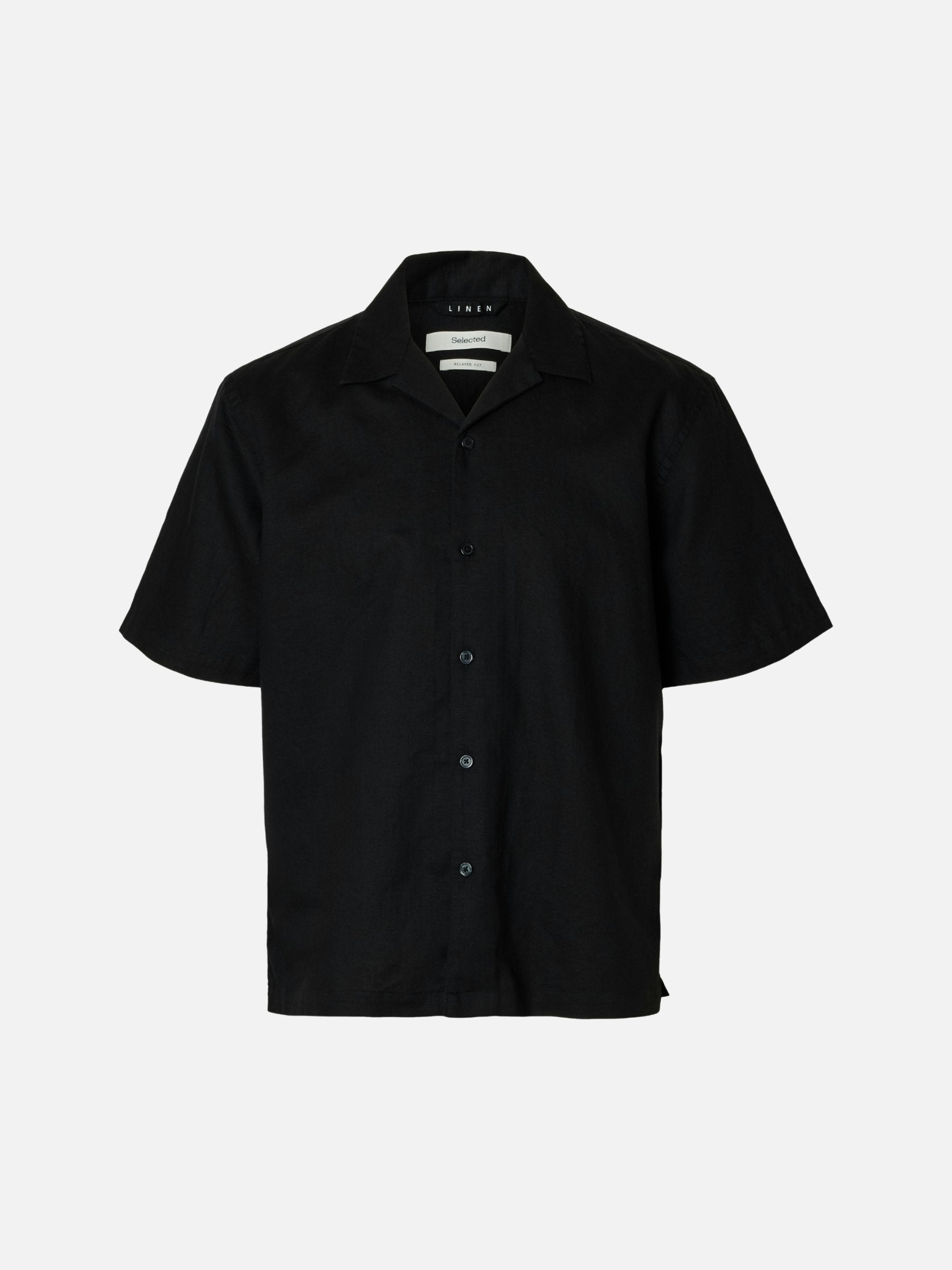 SELECTED - Clay Shortsleeve Shirt - Black